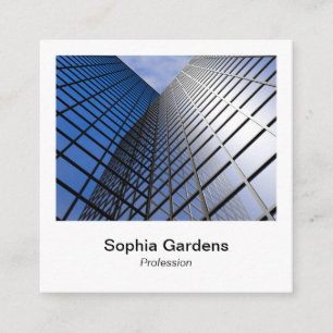 Carte De Visite Carré Style photo instantané - Grand bâtiment