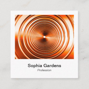 Carte De Visite Carré Style photo instantané - Orange à ressort long