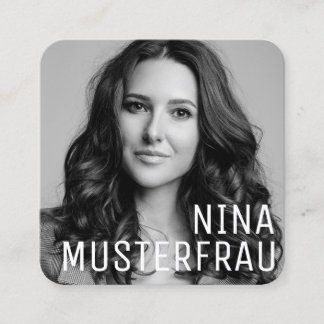 Carte De Visite Carré Stylische Foto Visitenkarten Vorlage -