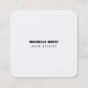 Carte De Visite Carré Styliste de cheveux minimaliste moderne tendance n