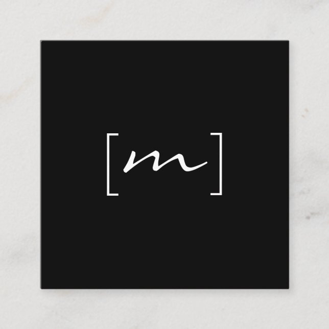 Carte De Visite Carré Support Monogramme (Devant)