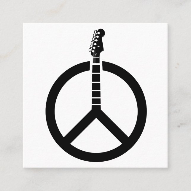 CARTE DE VISITE CARRÉ SYMBOLE DE GUITARE (Devant)