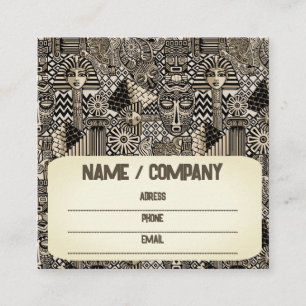 Carte De Visite Carré Symboles historiques anciens Style de tatouage