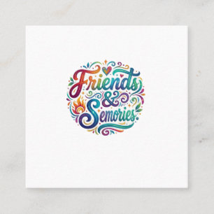 Carte De Visite Carré T-Shirt Amis & Souvenirs – Moments Précieux
