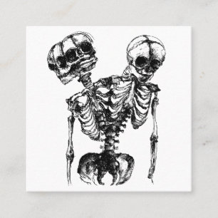 Carte De Visite Carré T-Shirt Squelettes Esthétique Gothique Sombre