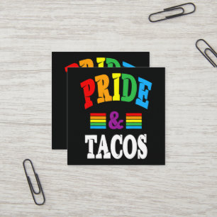 Carte De Visite Carré Tacos de la fierté LGBT