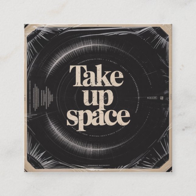 Carte De Visite Carré Take Up Space (Devant)