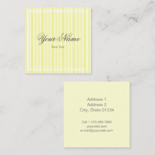 Carte De Visite Carré Tarjeta de Visita - Líneas - Amarillo