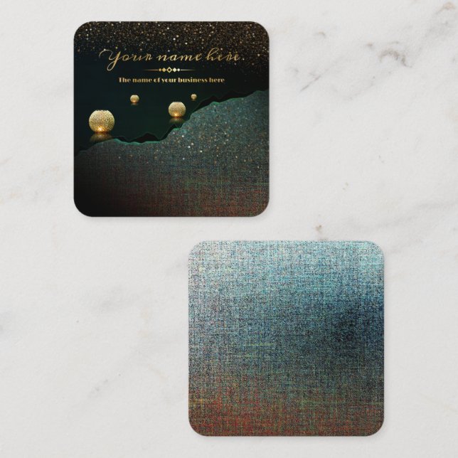 Carte De Visite Carré TARJETA DE VISITA negocio (Devant / Derrière)