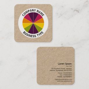Carte De Visite Carré Tarte Abstraite 02 - kraft