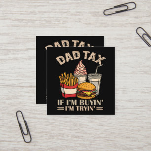 Carte De Visite Carré Taxe Papa Si J'Achète J'essaie