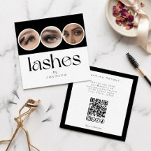 Technicien de cils 3 Code QR photo Noir Blanc
