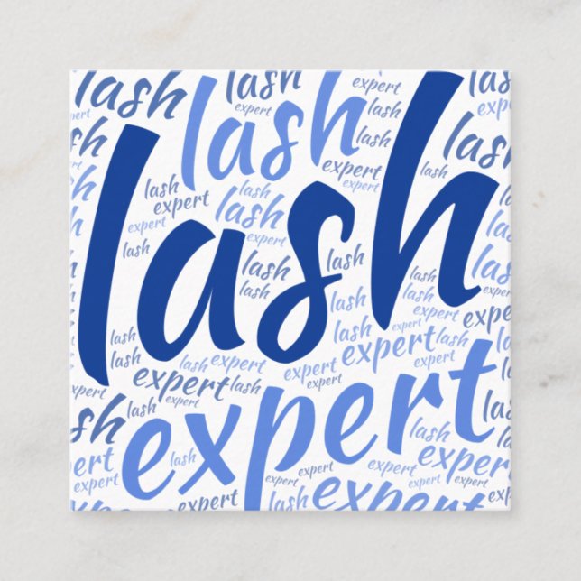 Carte De Visite Carré Technicien Eyelash (Devant)