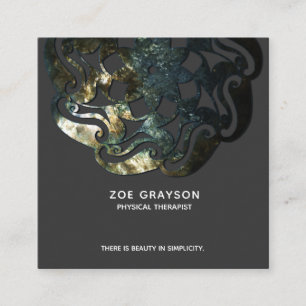 Carte De Visite Carré Temple intérieur Mandala