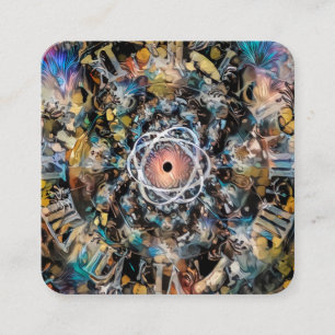 Carte De Visite Carré Temps d'atome