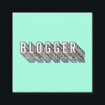 Carte De Visite Carré Tendance menthe vert 3d typographie blogueur minim<br><div class="desc">Tendance menthe vert 3d typographie blogueur minimaliste</div>