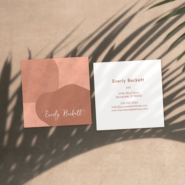 Carte De Visite Carré Terme Texturé Abstrait (Créateur téléchargé)