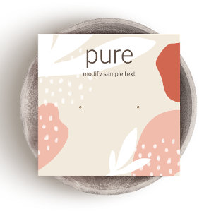 Carte De Visite Carré Terracotta Stud Earring Jewelry Display