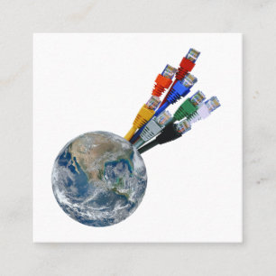 Carte De Visite Carré Terre connectée au réseau Ethernet