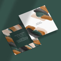 Terre cuite verte aquarelle abstraite moderne uniq