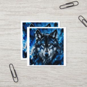 Carte De Visite Carré Tête de loup