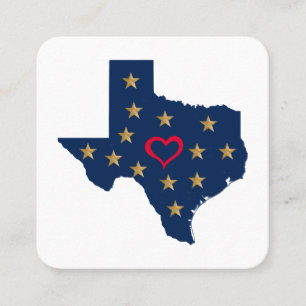 Carte De Visite Carré Texas Love and Shining Stars in the Lone Star Stat