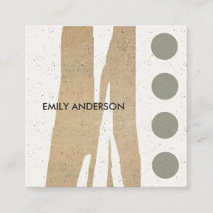 CARTE DE VISITE CARRÉ TEXTURE CÉRAMIQUE DE L'ART GÉOMÉTRIQUE ABSTRAIT