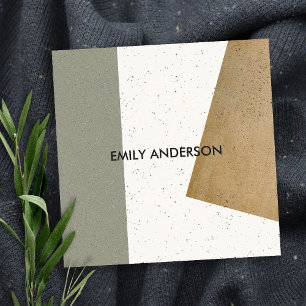 CARTE DE VISITE CARRÉ TEXTURE CÉRAMIQUE MODERNE ABSTRAITE GÉOMÉTRIQUE