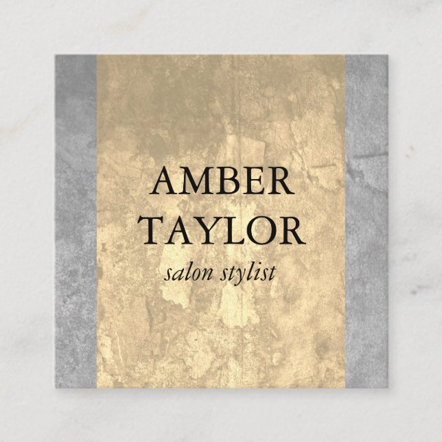 Carte De Visite Carré Texture de granit à deux tons (Devant)