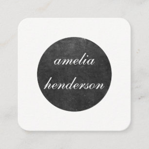 Carte De Visite Carré texture gris chic géométrique