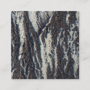Carte De Visite Carré textures de plage avec algues