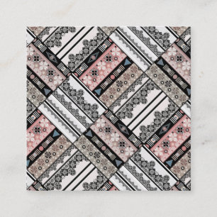 Carte De Visite Carré Thaillow Tribal ethno traditionnel géométrique