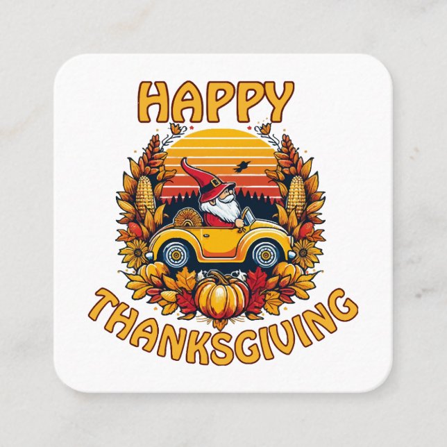 Carte De Visite Carré Thanksgiving 2023  (Devant)