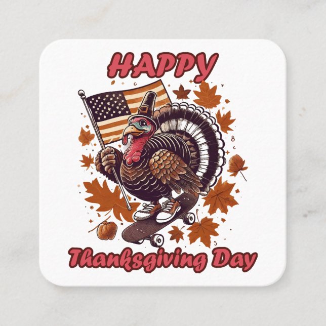 Carte De Visite Carré Thanksgiving 2023 (Devant)