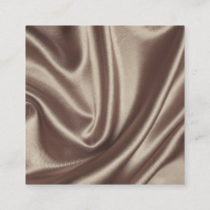 Carte De Visite Carré Tissu de soie brun clair