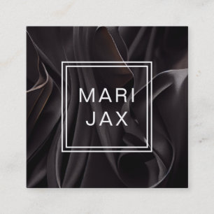 Carte De Visite Carré Tissu noir Abstrait moderne