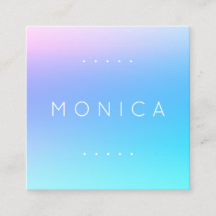 Carte De Visite Carré Ton bleu ciel soyeux