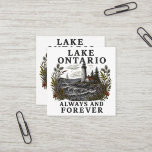 Carte De Visite Carré Toujours et à jamais, lac Ontario