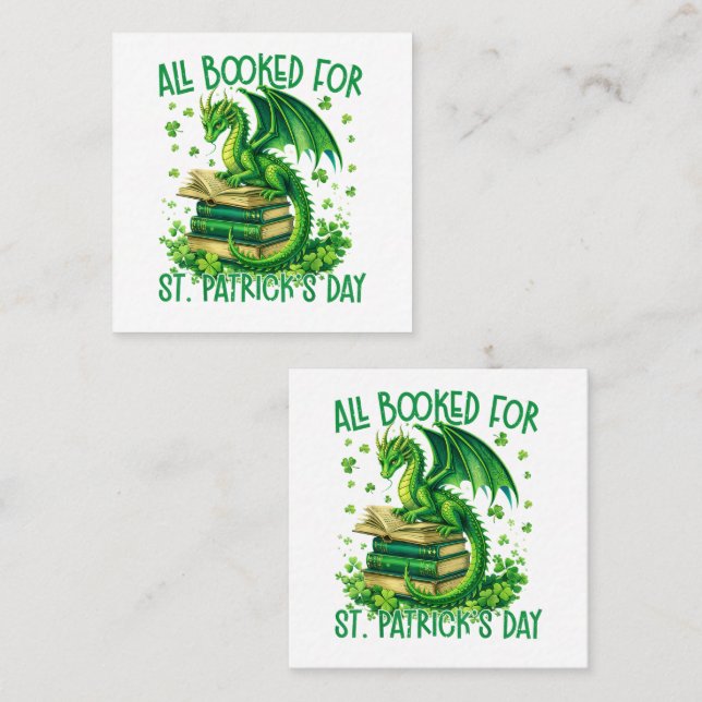 Carte De Visite Carré Tous réservés pour la Saint-Patrick (Devant / Derrière)