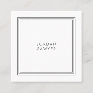 Carte De Visite Carré Trame triple classique