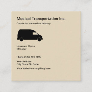 Carte De Visite Carré Transport dans l'industrie médicale