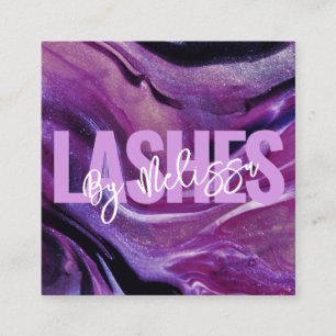 Carte De Visite Carré Typographie moderne Beauté Maquillage Artiste Lash