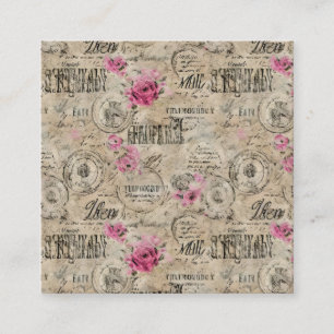 Carte De Visite Carré Un Ephémère français série 24