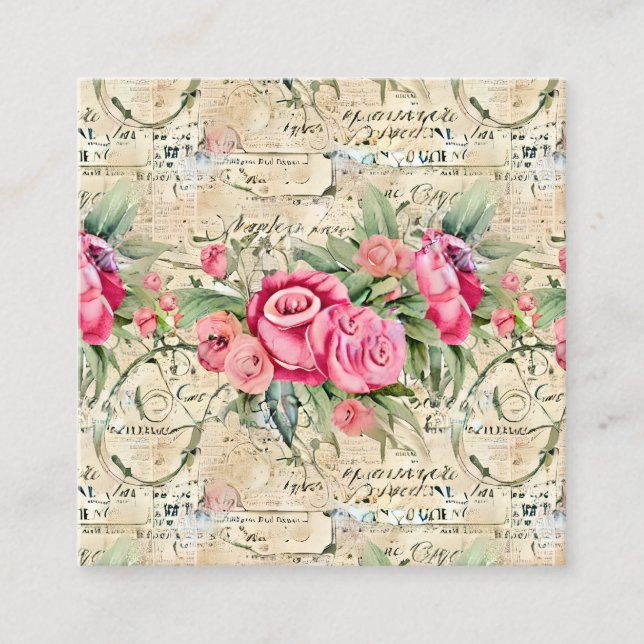 Carte De Visite Carré Un Ephémère français série 26 (Devant)