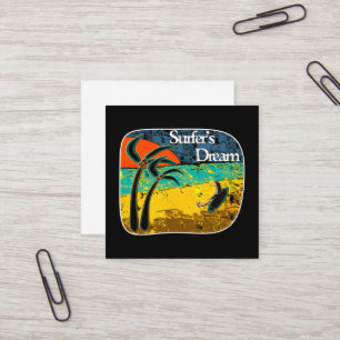 Carte De Visite Carré Un rêve de surfer