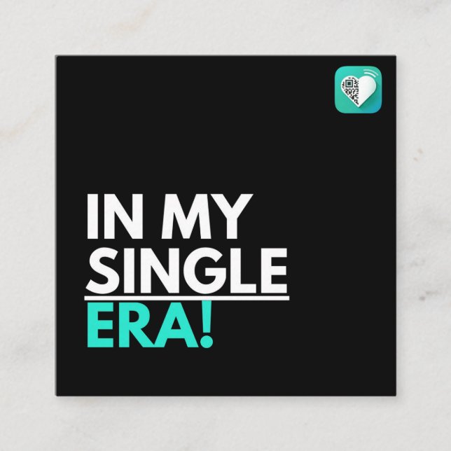 CARTE DE VISITE CARRÉ UNE SEULE ÈRE (Devant)