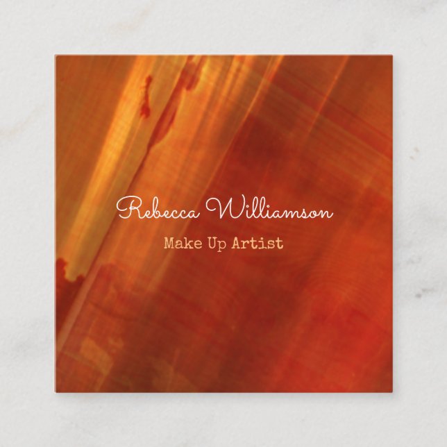 Carte De Visite Carré Unique cuivre métal or Abstrait acier (Devant)