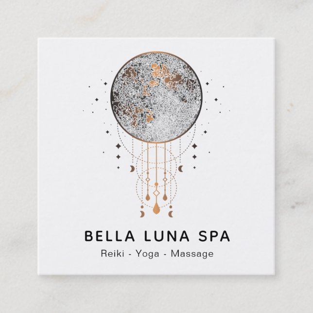 Carte De Visite Carré Univers lunaire de chaman cosmique de lune de *~* (Devant)