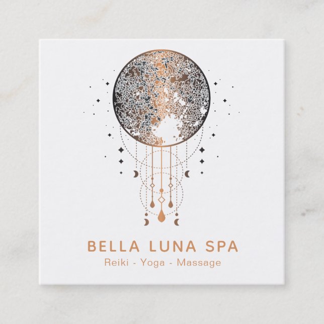 Carte De Visite Carré Univers lunaire de chaman de lune de cosmos de *~* (Devant)
