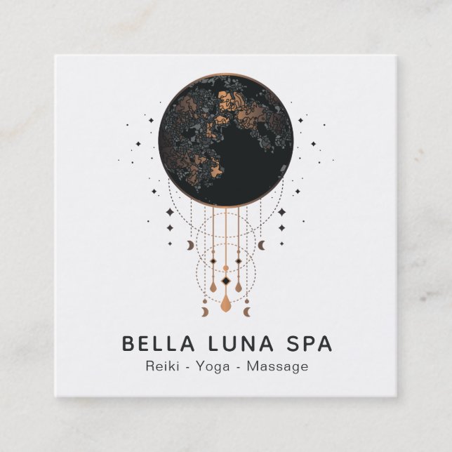 Carte De Visite Carré *~* Univers lunaire de Cosmos Moon Shaman (Devant)